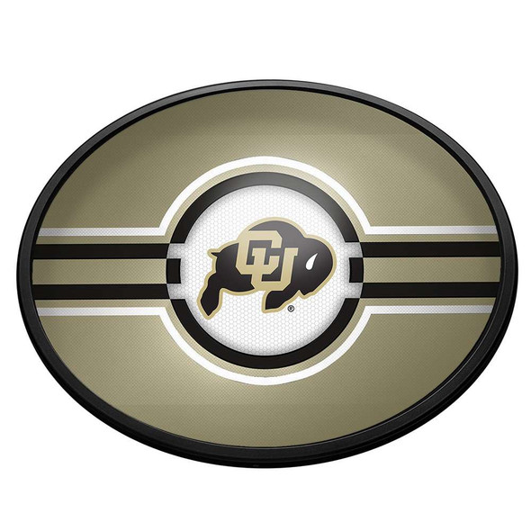 Colorado Buffaloes Oval Slimline Lighted Wall Sign - Gold | The Fan-Brand | NCCOBF-140-01B Colorado Buffaloes Oval Slimline Lighted Wall Sign - Gold | The Fan-Brand | NCCOBF-140-01B