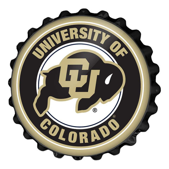 Colorado Buffaloes Bottle Cap Wall Sign - Black | The Fan-Brand | NCCOBF-210-01A