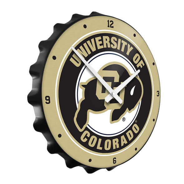 Colorado Buffaloes Bottle Cap Wall Clock - Black | The Fan-Brand | NCCOBF-540-01A