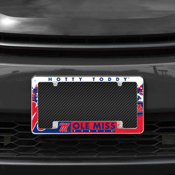 Mississippi Rebels Primary Chrome License Plate Frame | Rico Industries | AFC160202B Mississippi Rebels Primary Chrome License Plate Frame | Rico Industries | AFC160202B