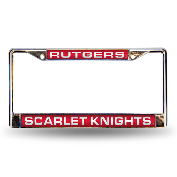 Rutgers Scarlet Knights Standard Laser Cut Chrome Frame | Rico Industries | FCL270201
