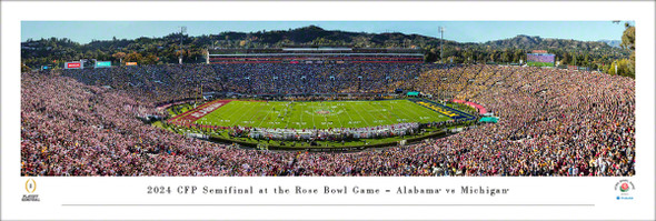 2024 Rose Bowl Game Panoramic Photo Print - Michigan Wolverines vs Alabama Crimson Tide | Blakeway | ROSEK24