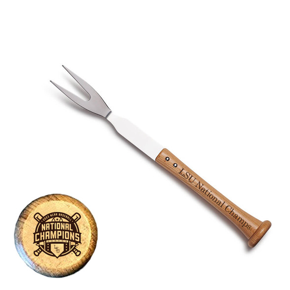 LSU Tigers National Champions BBQ ForkBALL BBQ Fork | Baseball BBQ | GRTLFORKLSUNC