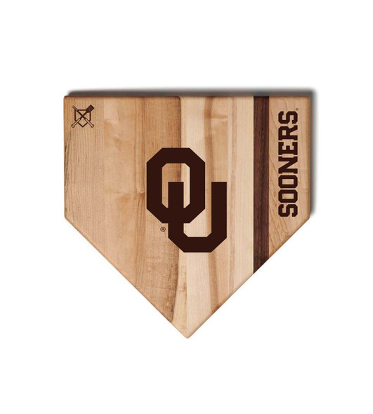 Oklahoma Sooners Home Plate Cutting Board  | Baseball BBQ | GRTLHPCB12OS_660251939254