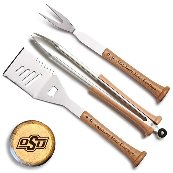 Oklahoma State Cowboys TRIPLE PLAY Combo BBQ Set | Baseball BBQ | GRTLSTTPOSC_660251617046