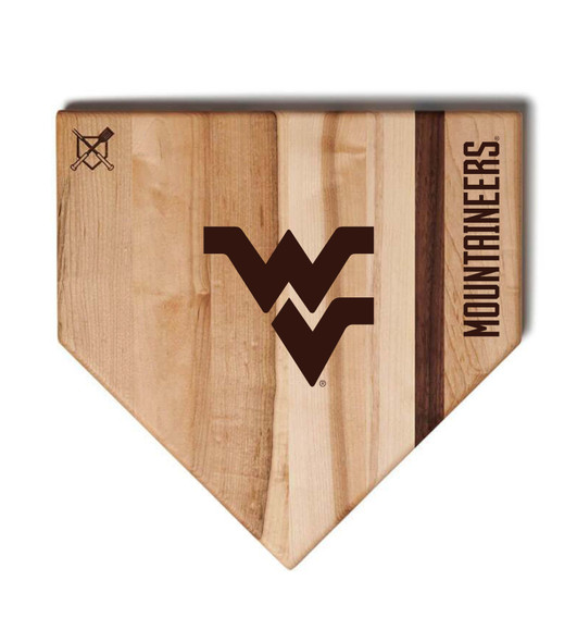 West Virginia Mountaineers Home Plate Cutting Board | Baseball BBQ |GRTLHPCB12WVM
