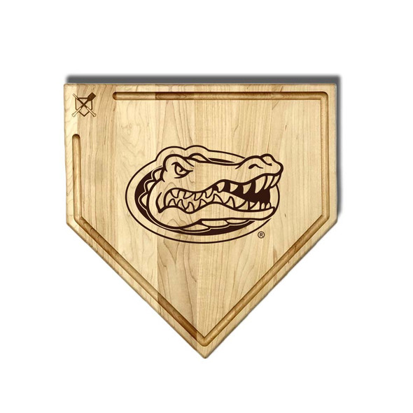 Florida Gators Full Size Home Plate Cutting Board With Trough | Baseball BBQ | GRTLHPCBT17FG
