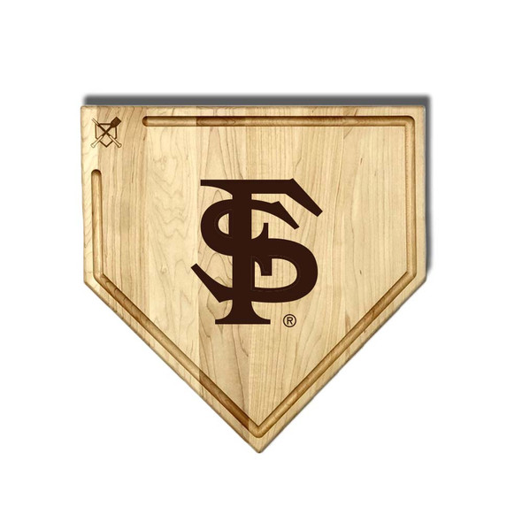 FSU Seminoles Full Size Home Plate Cutting Board With Trough | Baseball BBQ | GRTLHPCBT17FSS