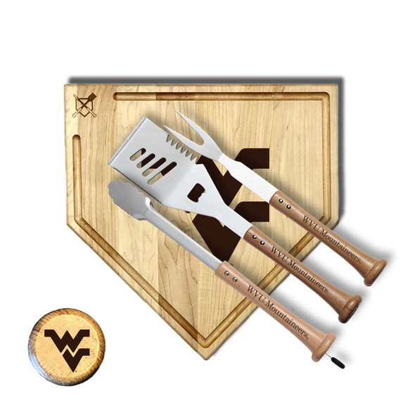 West Virginia Mountaineers Trough Silver Slugger Combo Set | Baseball BBQ | GRTLSTSST17WVM West Virginia Mountaineers Trough Silver Slugger Combo Set | Baseball BBQ | GRTLSTSST17WVM