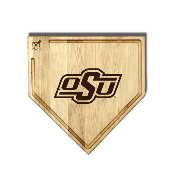 Oklahoma State Cowboys Full Size Home Plate Cutting Board With Trough | Baseball BBQ | GRTLHPCBT17OSC Oklahoma State Cowboys Full Size Home Plate Cutting Board With Trough | Baseball BBQ | GRTLHPCBT17OSC