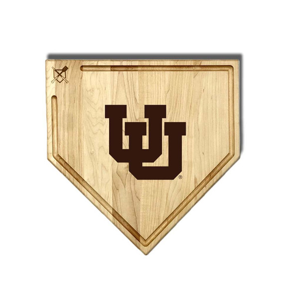 Utah Utes Full Size Home Plate Cutting Board With Trough | Baseball BBQ | GRTLHPCBT17UU