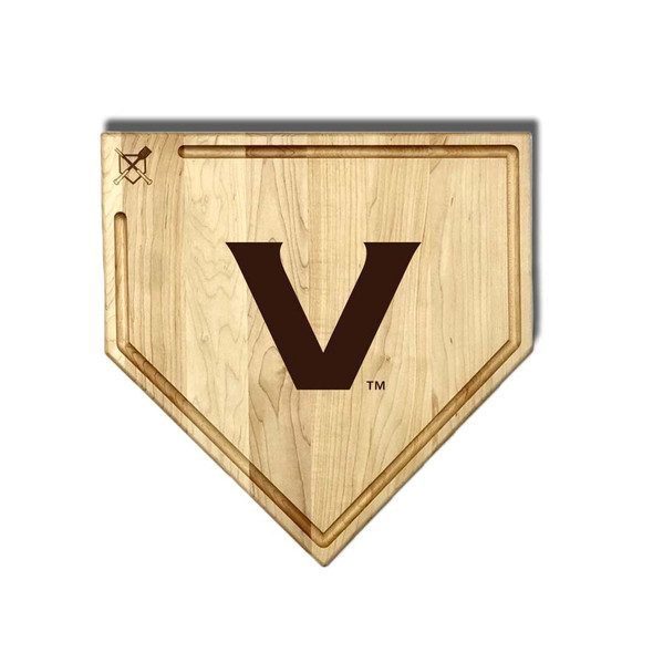 Vanderbilt Commodores Full Size Home Plate Cutting Board With Trough | Baseball BBQ | GRTLHPCBT17VC