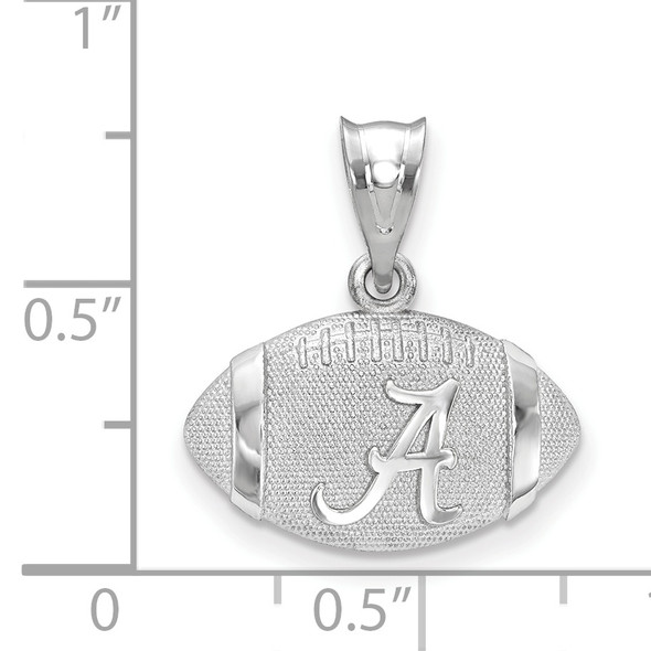 Alabama Crimson Tide Sterling Silver Domed Football Pendant  | Logo Art | SS506UAL