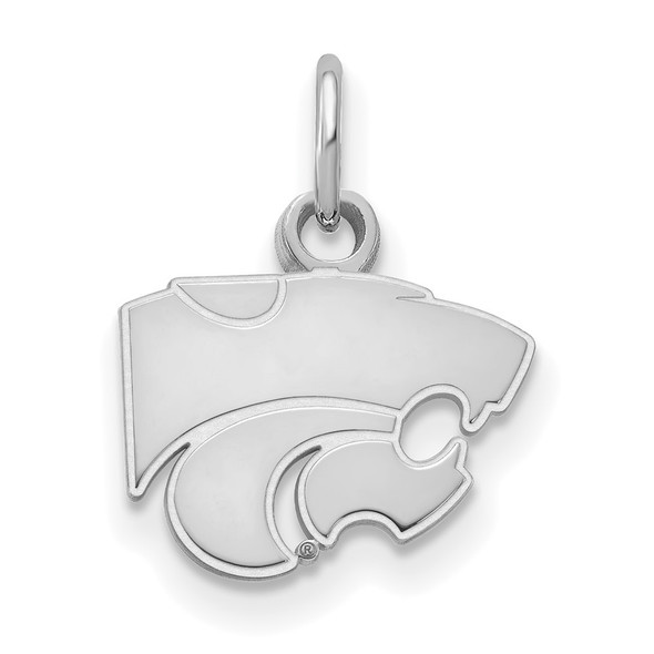 Kansas State Wildcats Sterling Silver Extra Small Pendant ant | Logo Art | SS001KSU