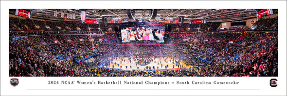 South Carolina 2024 NCAA Women's Basketball Championship Panoramic Photo Print | BLAKEWAY | WFFBBC24SCARU