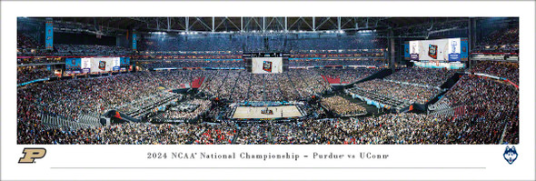 Purdue Boilermakers 2024 NCAA National Championship Opening Tip-Off Panoramic Photo Print | BLAKEWAY | FFBBT24