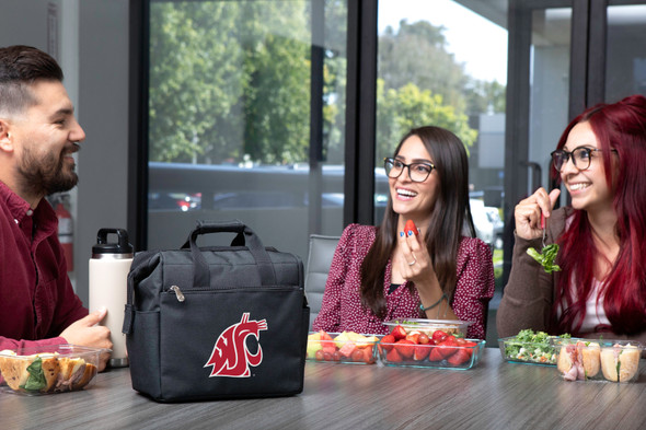 Washington State Cougars On The Go Lunch Bag Cooler | Picnic Time | 510-00-179-634-0 Washington State Cougars On The Go Lunch Bag Cooler | Picnic Time | 510-00-179-634-0