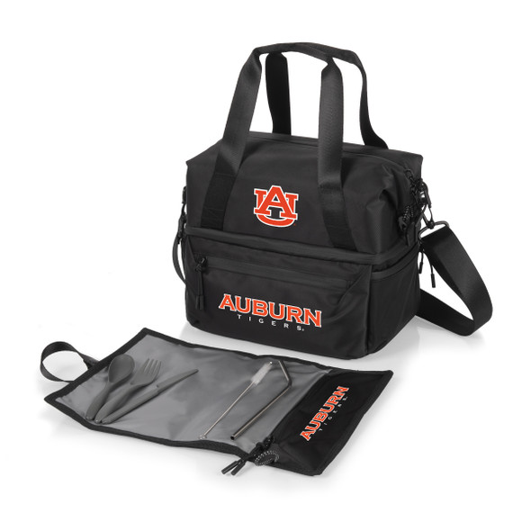 Auburn Tigers Eco-Friendly Lunch Bag Cooler with Utensils | Picnic Time | 515-01-179-044-0