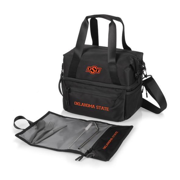 Oklahoma State Cowboys Eco-Friendly Lunch Bag Cooler with Utensils | Picnic Time | 515-01-179-464-0