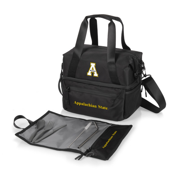 Appalachian State Mountaineers Eco-Friendly Lunch Bag Cooler with Utensils | Picnic Time | 515-01-179-794-0