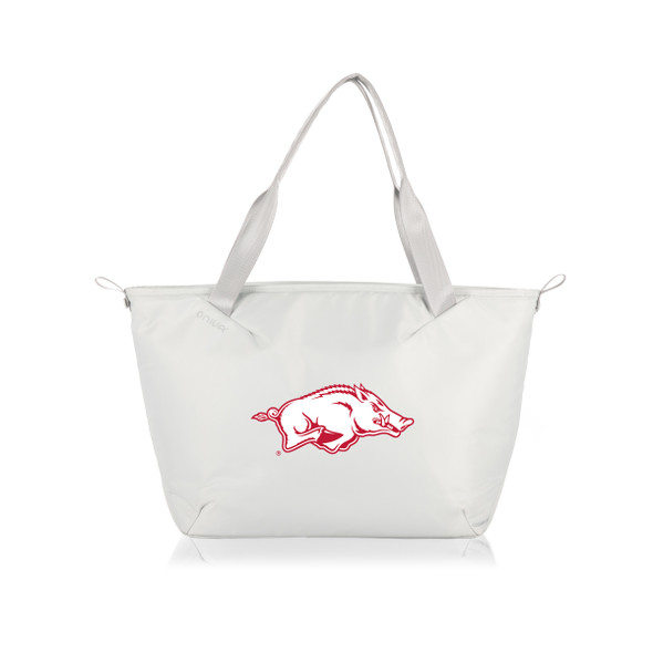 Arkansas Razorbacks Eco-Friendly Cooler Tote Bag - White | Picnic Time | 516-01-133-036-0