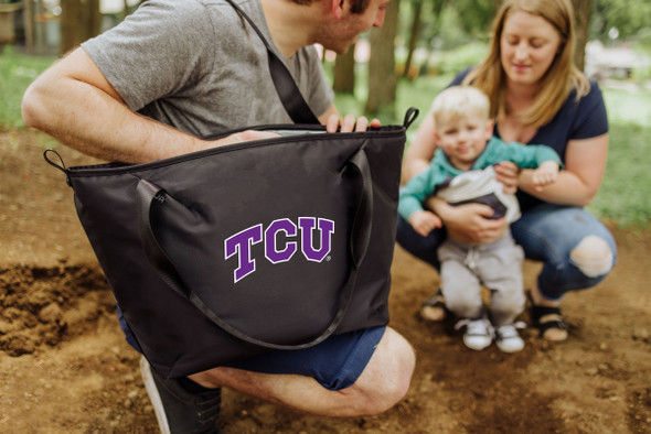 TCU Horned Frogs Eco-Friendly Cooler Tote Bag | Picnic Time | 516-01-179-846-0