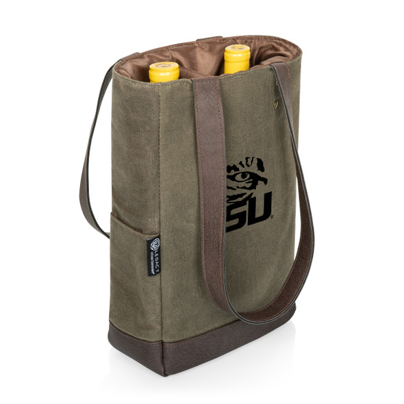 LSU Tigers 2 Bottle Insulated Wine Cooler Bag | Picnic Time | 536-02-140-294-0 LSU Tigers 2 Bottle Insulated Wine Cooler Bag | Picnic Time | 536-02-140-294-0