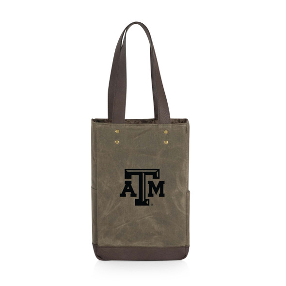 Texas A&M Aggies 2 Bottle Insulated Wine Cooler Bag | Picnic Time | 536-02-140-564-0