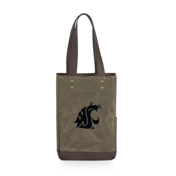 Washington State Cougars 2 Bottle Insulated Wine Cooler Bag | Picnic Time | 536-02-140-634-0