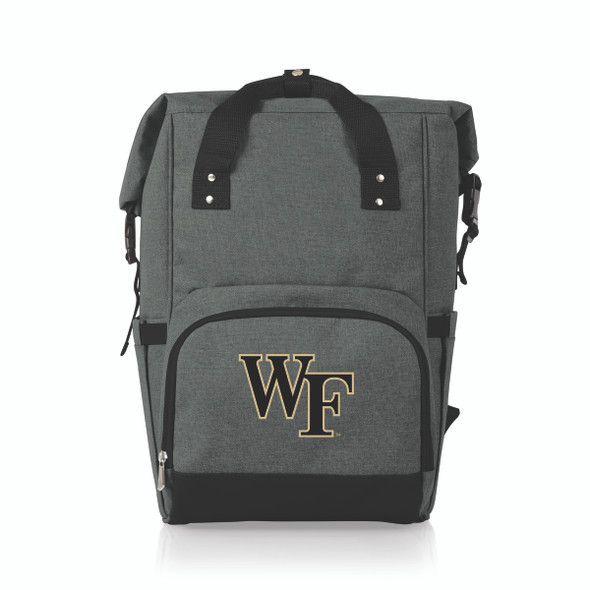 Wake Forest Demon Deacons On The Go Roll-Top Backpack Cooler | Picnic Time | 616-00-105-616-0