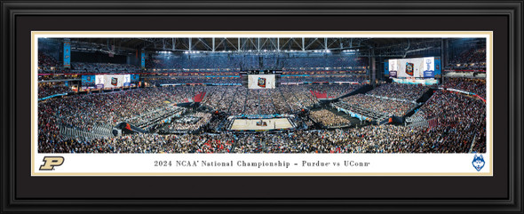 Purdue Boilermakers 2024 NCAA National Championship Opening Tip-Off Panoramic Photo Deluxe Matted Frame  | Blakeway | FFBBT24PURUD