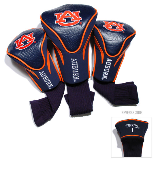 Auburn Tigers 3 Pack Embroidered Contour Golf Headcovers | Team Golf |20594