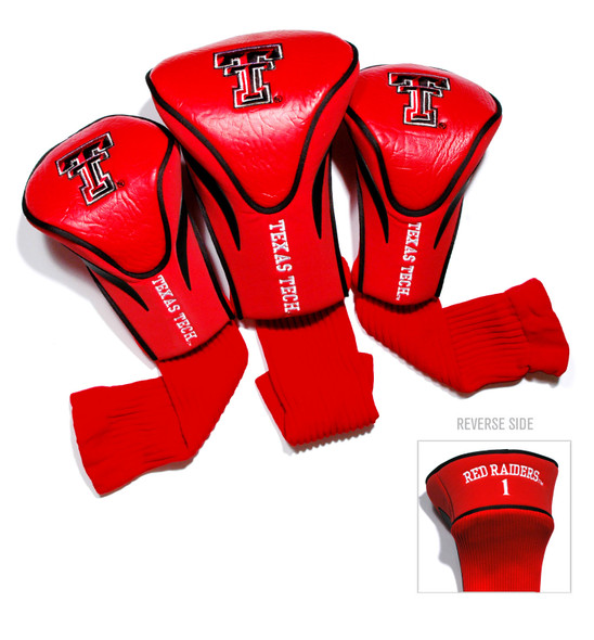 Texas Tech Red Raiders 3 Pack Embroidered Contour Golf Headcovers | Team Golf |25194