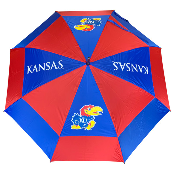 Kansas Jayhawks 62" Double Canopy Wind Proof Golf Umbrella| Team Golf |21769