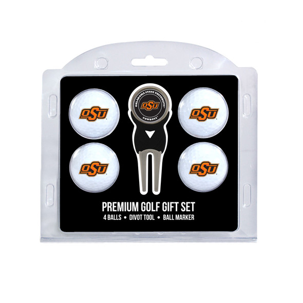 Oklahoma State Cowboys 4 Golf Balls And Divot Tool Gift Set | Team Golf |24506
