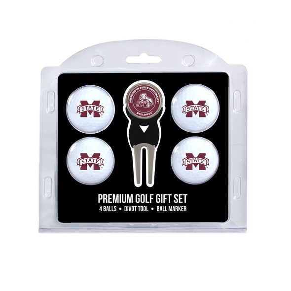 Mississippi State Bulldogs 4 Golf Balls And Divot Tool Gift Set | Team Golf |24806