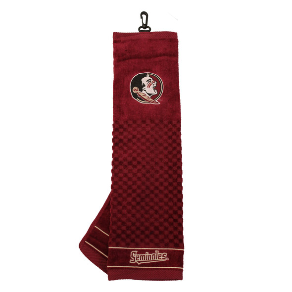 FSU Seminoles 16" X 22" Tri-Fold Embroidered Scrubber Golf Towel| Team Golf |21010