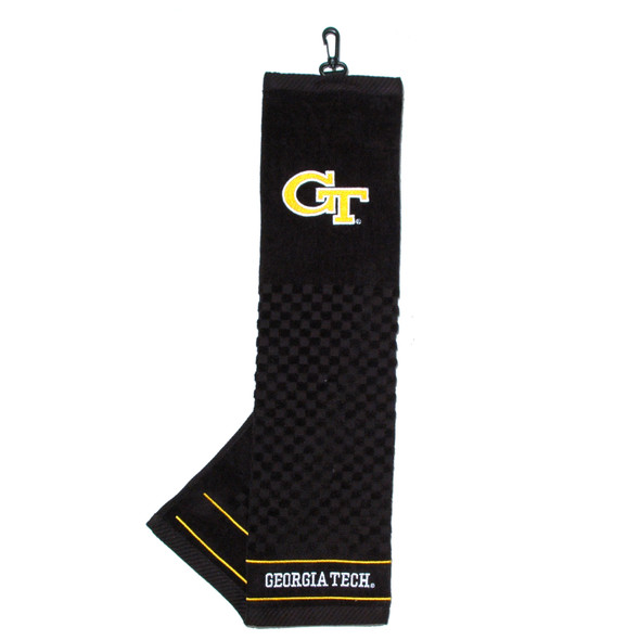 Georgia Tech Yellow Jackets 16" X 22" Tri-Fold Embroidered Scrubber Golf Towel| Team Golf |21210