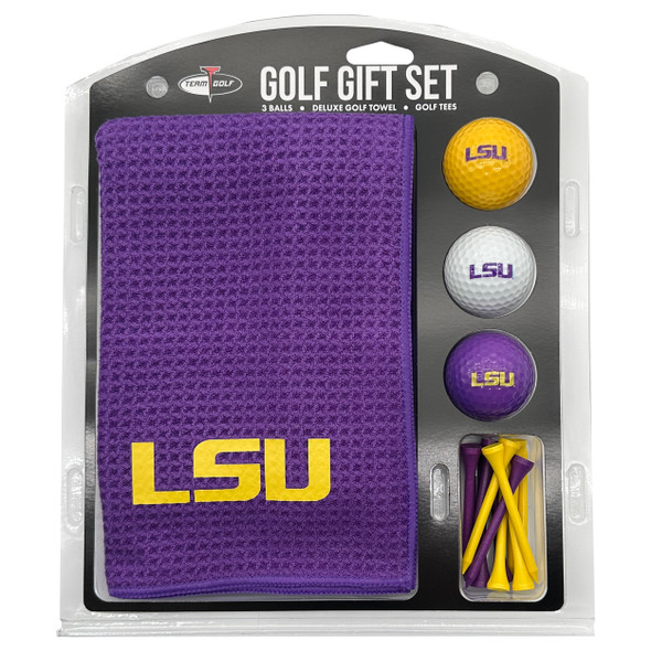 LSU Tigers 16" X 40" Microfiber Towel Golf Gift Set| Team Golf |22024