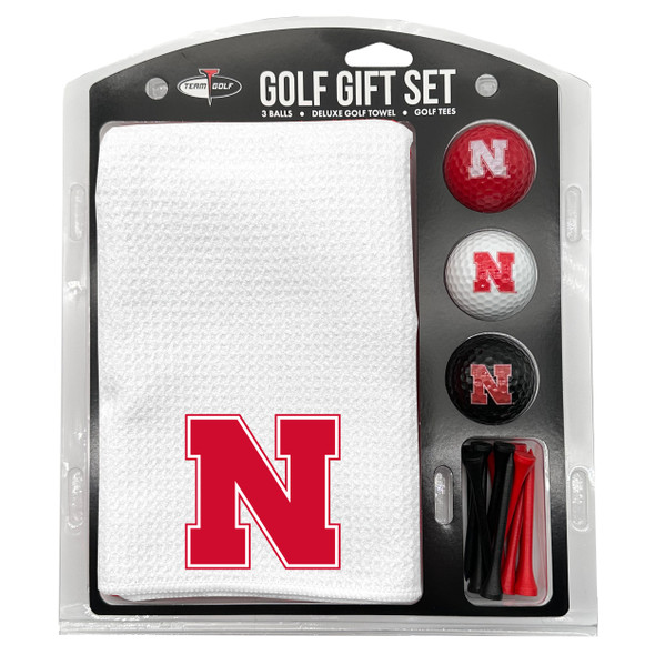 Nebraska Huskers 16" X 40" Microfiber Towel Golf Gift Set - White| Team Golf |22425