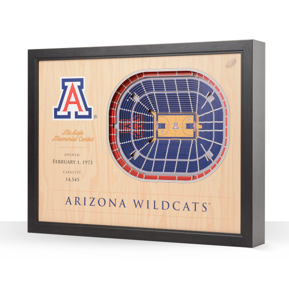 Arizona Wildcats Basketball 25-Layer StadiumView Wall Art |Stadium Views | 3704268