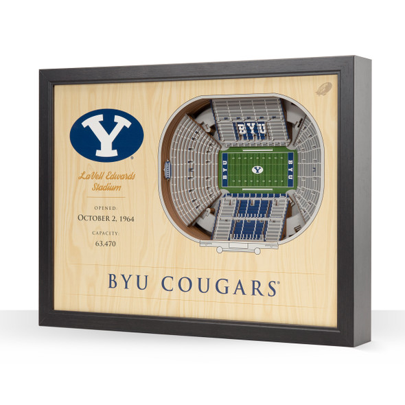 BYU Cougars 25-Layer StadiumView Wall Art |Stadium Views | 9022725