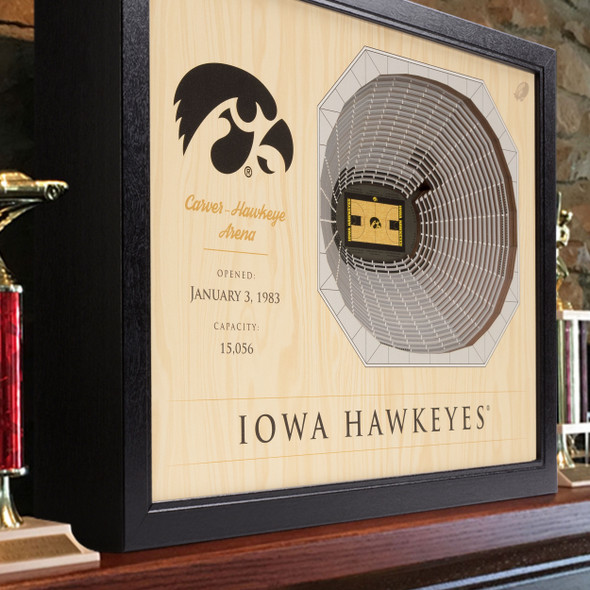 Iowa Hawkeyes Basketball 25-Layer StadiumView Wall Art |Stadium Views | 4605943