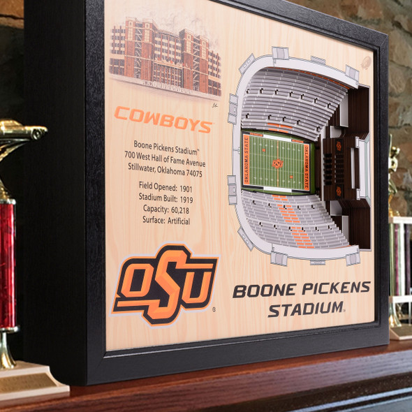 Oklahoma State Cowboys 25-Layer StadiumView Wall Art |Stadium Views | 9022534