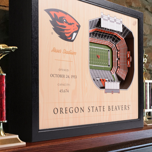 Oregon State Beavers 25-Layer StadiumView Wall Art |Stadium Views | 9022541