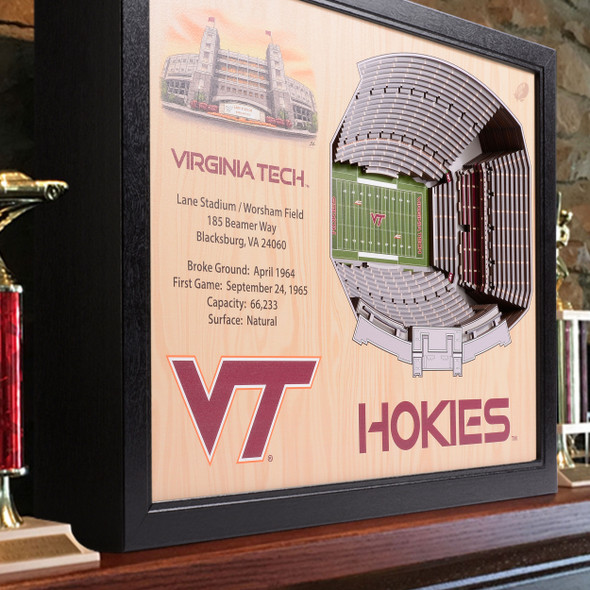Virginia Tech Hokies 25-Layer StadiumView Wall Art |Stadium Views | 9022657