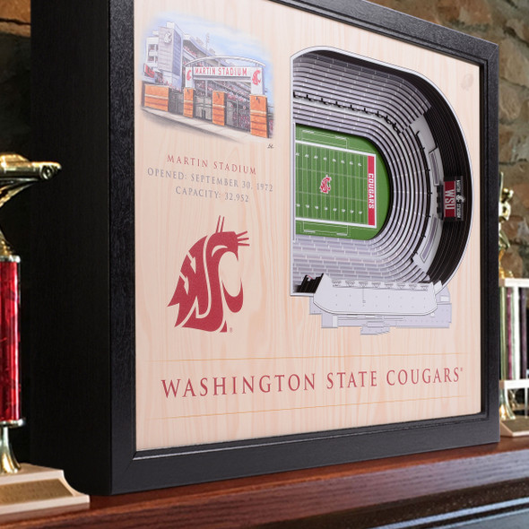 Washington State Cougars 25-Layer StadiumView Wall Art |Stadium Views | 9022701