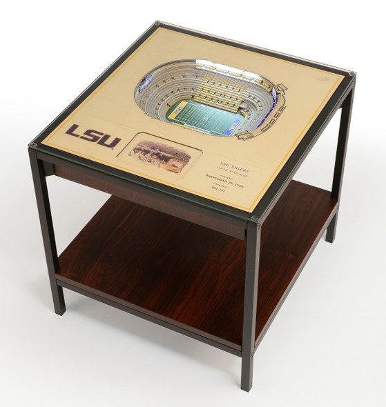 LSU Tigers 25-Layer StadiumViews Lighted End Table | Stadium Views | 9026549
