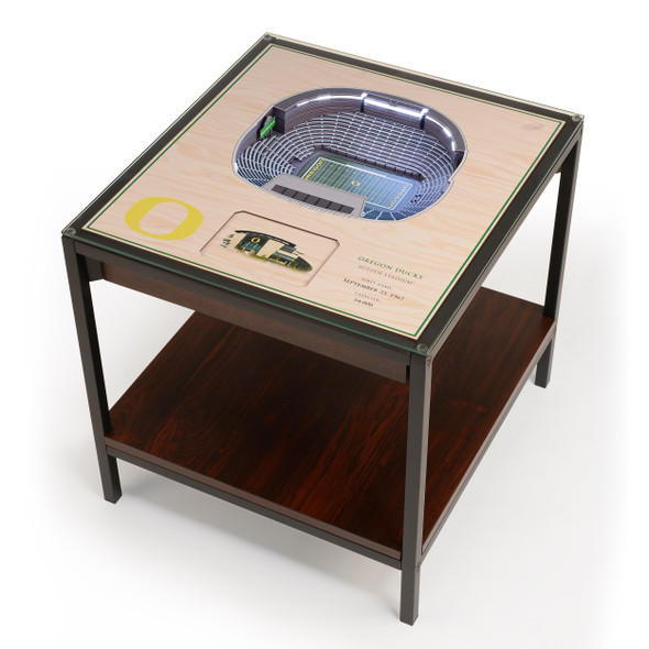 Oregon Ducks 25-Layer StadiumViews Lighted End Table | Stadium Views | 9023494