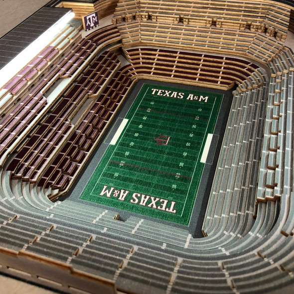 Texas A&M Aggies 25-Layer StadiumViews End Table | Stadium Views | 9023234